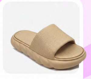 Ciabatte da donna in EVA stile Cloud, gialle, taglia 25, a punta aperta, per tutte le stagioni, comode, da bagno - Product Image 4