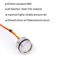 WTsensor Capteur de pression piézorésistif OEM I2C 0-5V 10V 4-20mA 10kPa 5 bar 100 psi Capteur de pression rempli d'huile de silicium diffusé