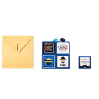 Carte de vœux créative 3D pop-up mate, faite à la main, de haute qualité, écologique, moderne, en forme de boîte à outils rectangulaire, pour Noël et la remise des diplômes