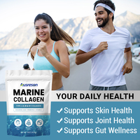 Poudre de collagène marin hydrolysé de bovin SPL OEM, multi-peptides, vitamine C, supplément de beauté pour éclaircir la peau, poudre de collagène marin