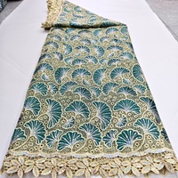 Tissu en dentelle à sequins de haute qualité, tissu en dentelle guipure brodée, tissu en dentelle guipure à cordon pour robe de mariée