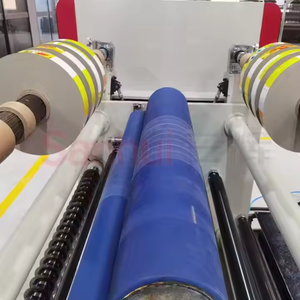 Đầy đủ-tự động Jumbo dọc bánh hamburger giấy gói Kraft vải cuộn máy Tước Rewinder máy Schneider Omron động cơ động cơ - Product Image 2