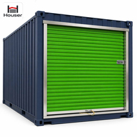 Porte de garage enroulable en acier pour conteneur de stockage, porte manuelle pour entrepôt, garage, unité de stockage, porte métallique