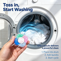 Perles de lessive OEM/ODM 10g à cinq cavités, perles parfumées, nettoyage en profondeur et billes de lessive concentrées pour un linge souple