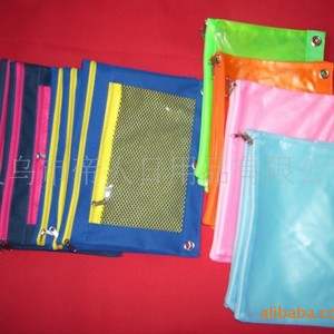 Estuche para lápices Teijin, bolsa con cremallera de malla de tela Oxford para estudiantes, diseño colorido, estilo minimalista - Product Image 2