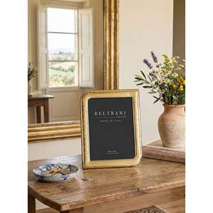 Beltrami Photo <b>Frame</b> 4x6 <b>Gold</b> Silver Plated Metal <b>Frame</b> Made In Italy - Product Image 2