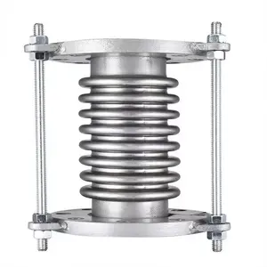 Stainless steel flange type tie rod compensator vacuum corrugated expansion joint