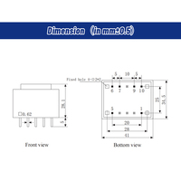 Transformateur à montage sur circuit imprimé scellé à l'époxy YHDC PE3814-M 4,5 VA 110/220/230/380 V CA, faible bruit, haute résistance diélectrique, certifié CE/RoHS
