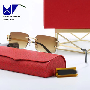Gafas de Sol Personalizadas con Logotipo 2025, Unisex, Lentes con Bordes Cortados, Protección UV400, Montura Cuadrada de Aleación Resistente - Product Image 5