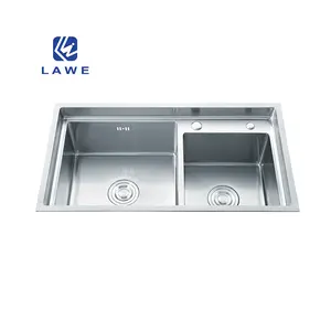 OEM Workstation Slider Design Wholesale 304 Stainless Steel Deep Bowl Smart Handmade Kitchen 6045 Sink