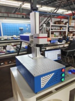 Máquina de Marcado Láser de Fibra de Escritorio HONGSHENGDA de 20W-100W con Posicionamiento de Luz Roja para Grabado en Metal, 45 kg