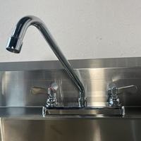 Robinet de cuisine moderne pour cuisine commerciale, robinet mélangeur en métal gun, robinet à double poignée en acier inoxydable, robinet flexible pour évier de cuisine