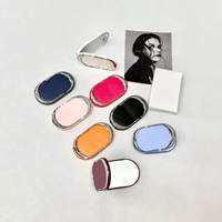 Miroir de maquillage pliable de luxe, support de téléphone portable, miroir portable, support de téléphone avec logo personnalisé, accessoire de téléphone portable, cadeau