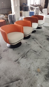 เก้าอี้พักผ่อนแบบหมุนได้ 360 องศา หุ้มกำมะหยี่สองสี สำหรับสำนักงานต้อนรับ - Product Image 4