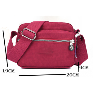 Sac à bandoulière décontracté en nylon pour femme, petit sac messager à fermeture éclair, étanche, pour dames et jeunes filles - Product Image 3