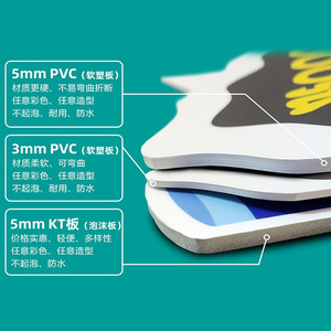 Panneau publicitaire Mf, panneau en mousse PVC KT de 5 mm, impression jet d'encre, signalisation promotionnelle extérieure, forme personnalisable, imperméable - Product Image 1