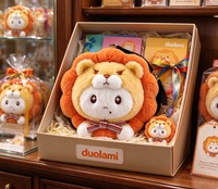 Porte-clés en peluche personnalisé, adorable personnage lion, jouet en peluche pour vitrine de magasin de cadeaux, OEM ODM, porte-clés en peluche souple en forme d'animal
