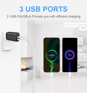 Nueva tendencia GaN 65W PD Cargador de pared 3 puertos Tablet Laptop Cargador para iPhone <span class=keywords><strong>Samsung</strong></span> Teléfono móvil - Product Image 4