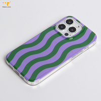 Coque de téléphone personnalisée en TPU avec motif IMD de luxe en marbre, nouvelle conception 2026, motif de champignon pour filles, personnalisation unie, finition brillante