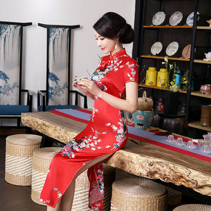 <span class=keywords><strong>Vestidos</strong></span> Cheongsam Vintage de Primavera/Verano <span class=keywords><strong>para</strong></span> Mujer, Tallas Grandes, Corte Entallado, Venta al Por Mayor de Fábrica - Product Image 4