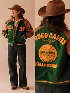 Veste universitaire vintage en laine personnalisée avec patch chenille brodé, style baseball, manches en <span class=keywords><strong>cuir</strong></span>, vente en gros - Product Image 4