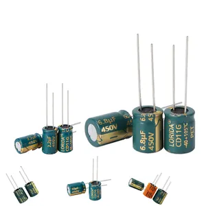 Lorida China Fornecedor 400V 18Uf 8*17Mm Capacitor eletrolítico de baixa resistência 82Uf 10Uf 25V Smd