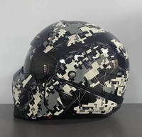 Casque de moto et de scooter modulaire unisexe en ABS style samouraï, multicolore, protection pour la conduite en extérieur
