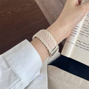 Correa <span class=keywords><strong>de</strong></span> nailon trenzado magnética <span class=keywords><strong>de</strong></span> color elegante para Apple Watch iwatch11 Generation 987654Ultra/SE - Product Image 3