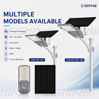 Lampadaire Solaire Extérieur Étanche Cishine IP65 200W 300W 400W 500W avec Batterie Intégrée et Bras pour Éclairage Routier