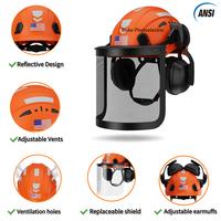 Casque de sécurité DEKE personnalisé avec protège-oreilles et visière, casque de protection pour tronçonneuse, personnalité