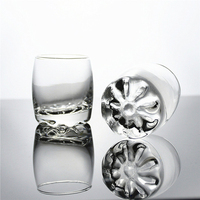 Verre à whisky et spiritueux haut de gamme soufflé à la machine, avec base épaisse et design gravé élégant