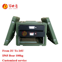 Flight case rigide en plastique avec roulettes, tailles 2U, 3U, 4U, 5U, 6U, 7U, 8U, 10U, 12U, 14U, 16U