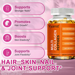 Cápsulas de Péptidos de Colágeno Múltiple para Adultos OEM/ODM para el Crecimiento del Cabello y la Elasticidad de la Piel, Apoyo Inmunológico, Bajo en Azúcar, Porción Personalizada - Product Image 4