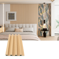 Panneau mural en PVC WPC de style moderne, panneau mural à lattes cannelées pour la décoration intérieure