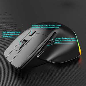 Nouveau produit Souris de charge de jeu ergonomique sans fil noire blanche légère - Product Image 6