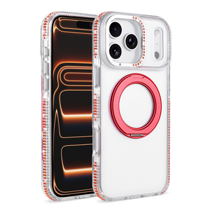 Étui de téléphone de luxe antichoc à rotation <span class=keywords><strong>360</strong></span>° avec anneau de support et charge rapide pour iPhone 17 16 15 14 13 12 11 Pro - Product Image 2