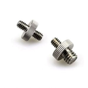 Adaptador de rosca doble macho de 1/4'' a 1/4'' o 3/8'' compatible con trípode, accesorios metálicos para cámara - Product Image 2
