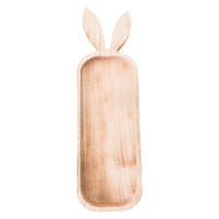 Oster-Schmetterlingsförmiges Holztablett Dekorative Servierplatte Frühjahrstischdekoration Naturholz 21,5cm