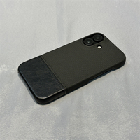 Étui de téléphone portable Sunmorn pour iPhone 18 Pro Max Air 17 16 15 14 Plus 12 Pro, coque arrière de téléphone portable en denim tendance PC+PU antichoc