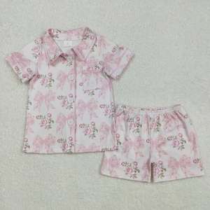 Set Coordinato per Sorelle <span class=keywords><strong>con</strong></span> Camicia e Pantaloncini <span class=keywords><strong>con</strong></span> Fiocchi Colorati e <span class=keywords><strong>Bottoni</strong></span>, <span class=keywords><strong>Pigiama</strong></span> per <span class=keywords><strong>Bambina</strong></span> - Product Image 1
