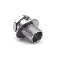6 Set Ferrule & Sekrup Pemasangan Berulir Hex untuk Mesin Tuner Gitar Sealed-gear Silver Black Gold