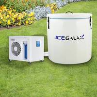 ICEGALAX 1HP Smart WIFI Control Refroidisseur d'eau froide Bain de glace avec pompe de filtre de générateur d'ozone pour les applications de refroidissement