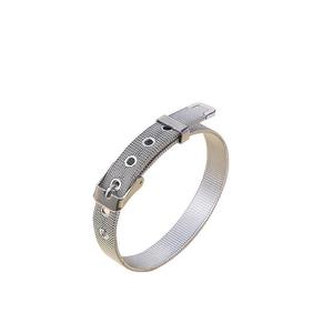 Pulsera de malla de acero inoxidable, correa de reloj ajustable, brazalete para hombres y mujeres, accesorio de joyería - Product Image 5