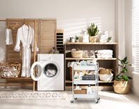 Organisateur de rangement en métal roulant à 3 niveaux-Chariot utilitaire mobile Chariot de cuisine avec roulettes Armoire de rangement pliable