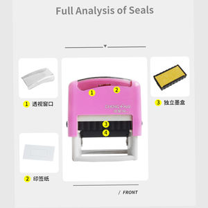 Vente en gros de vêtements pour enfants <span class=keywords><strong>Tampon</strong></span> auto-encreur en plastique pour godet d'approvisionnement d'usine Joint rabattable Conception d'encre d'inversion pour <span class=keywords><strong>textile</strong></span> à des prix abordables - Product Image 3
