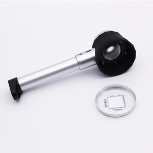 يده 30 مرة ملعقة نوع أنبوب ستة LED فحص المال ضوء معدني مكبرة الزجاج - Product Image 2