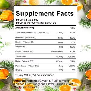 Cairan Vitamin Biotin tetes Multi Vitamin suplemen meningkatkan tetesan energi untuk dukungan kekebalan tubuh - Product Image 6