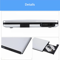 Unidad Óptica Externa Delgada, Grabadora de Blu-Ray, Reproductor de DVD/CD USB 3.0, Lector/Escritor de Blu-Ray 3D para Computadora de Escritorio/Portátil, Bandeja de Caché de 2 MB