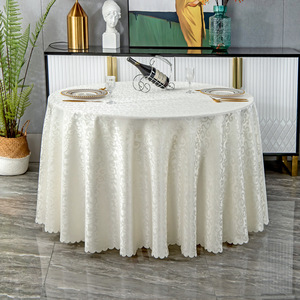 Moderno ristorante europeo semplice Jacquard banchetto di nozze copertura della <span class=keywords><strong>tavola</strong></span> grande tovaglia rotonda per Hotel Bar casa - Product Image 6