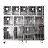 Jaulas y Casas para Mascotas: Jaula Veterinaria de Acero Inoxidable Resistente para Diagnóstico e Inyección, Jaula Automática Recargable para Clínica Veterinaria y UCI, Perrera para Perros